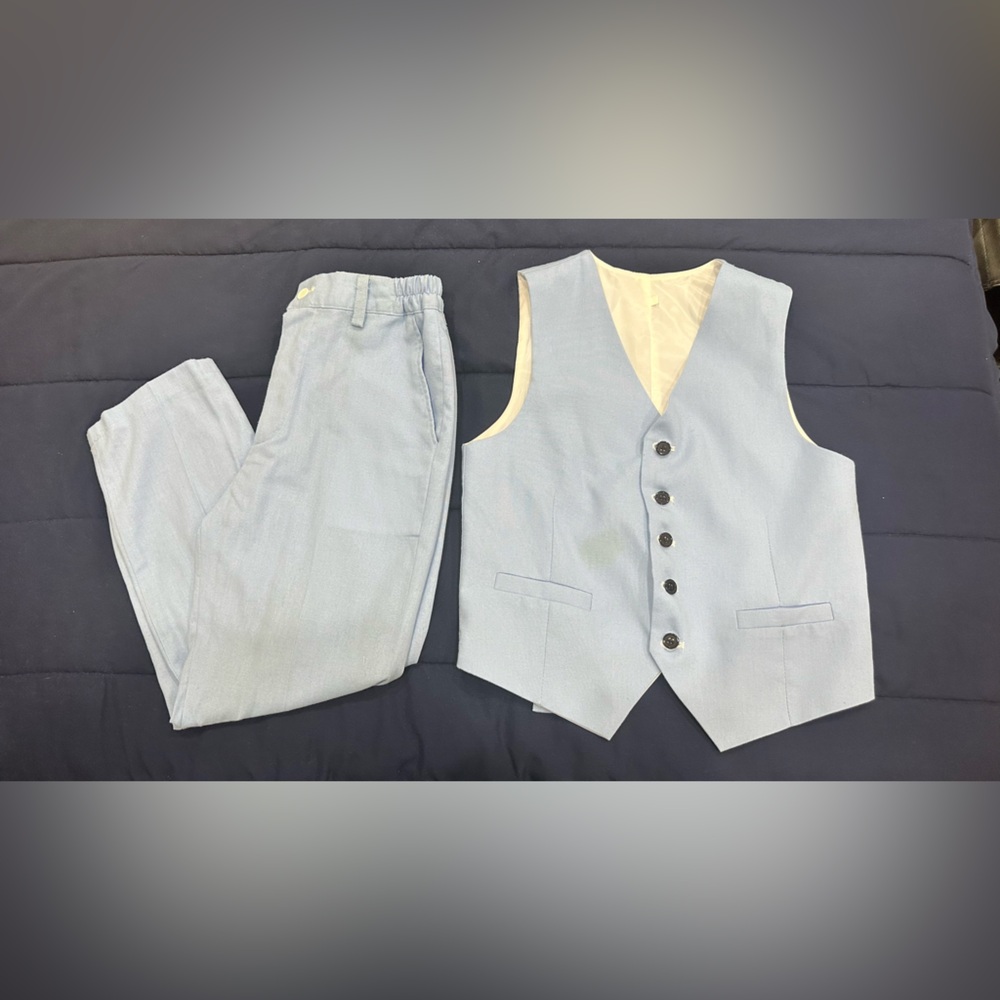 Light Blue Boy’s Vest and Pants Set